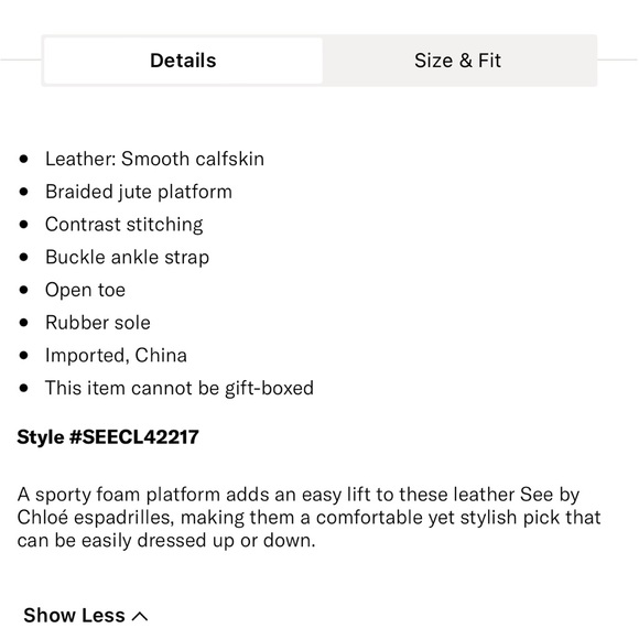 See by Chloe Glyn black espadrille sandal wedges - Picture 10 of 11